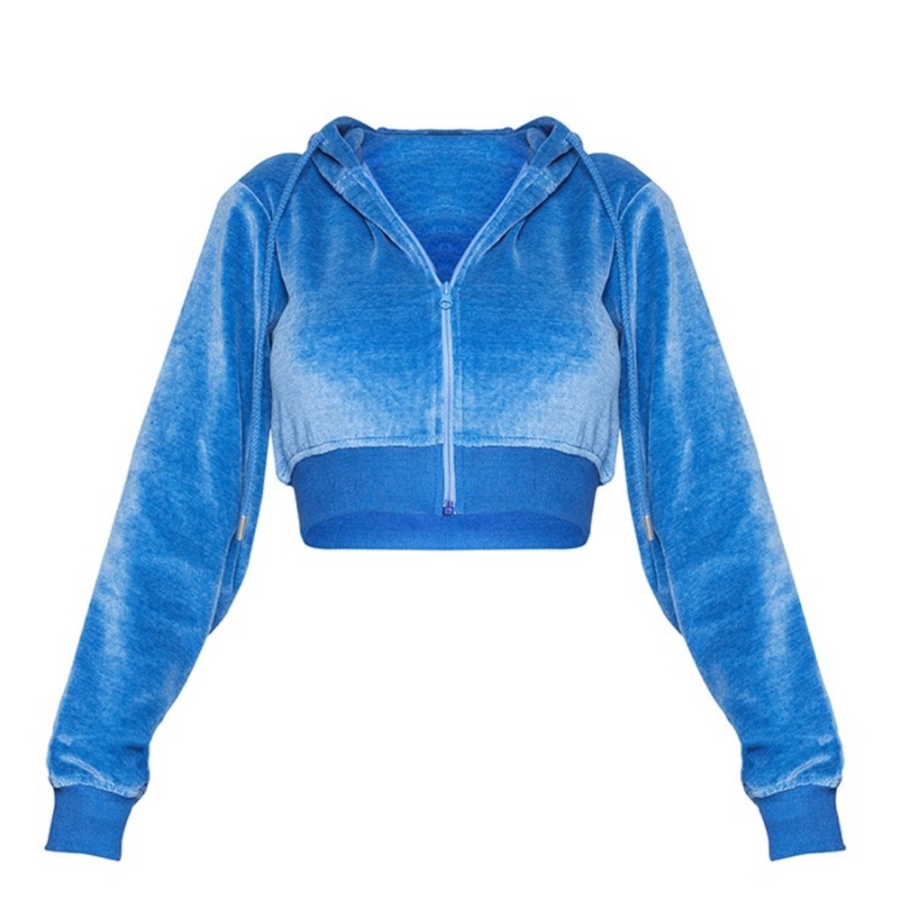 women’s size large velour crop hoodie / by pretty little thing